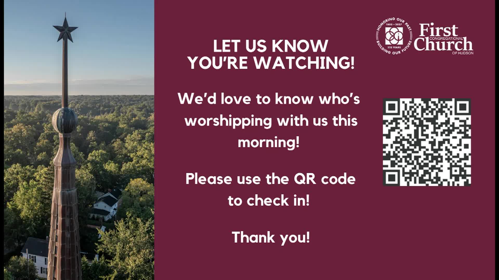 Thumbnail image for First Congregational Church Sunday Service 11:25AM Replay