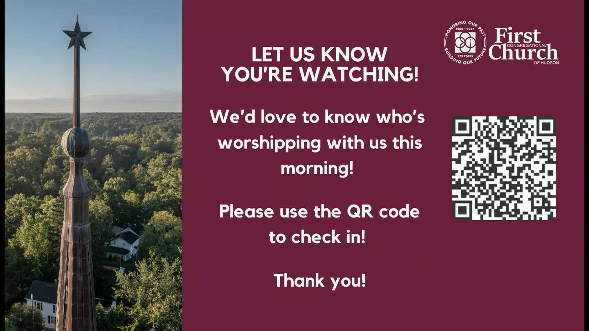 Thumbnail image for First Congregational Church Service 11:25 AM Replay
