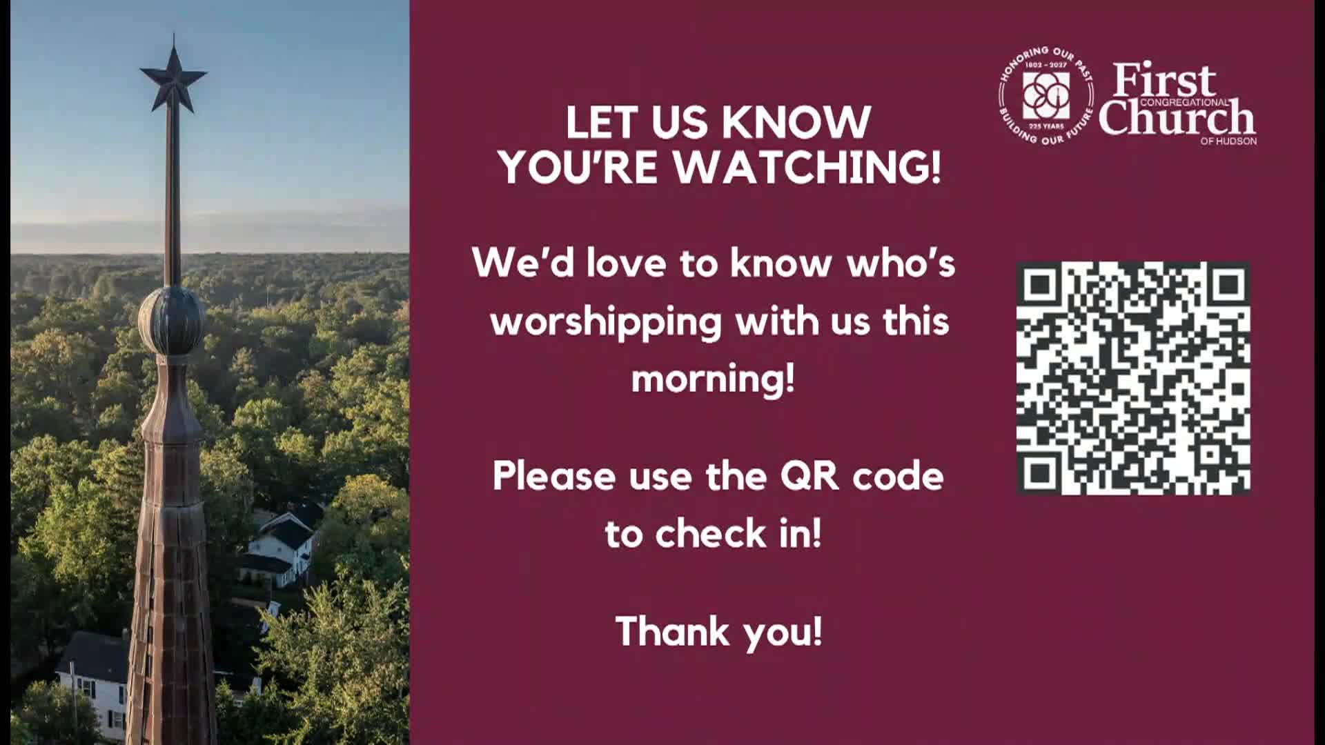 Thumbnail image for First Congregational Church Service 11:25 AM Replay
