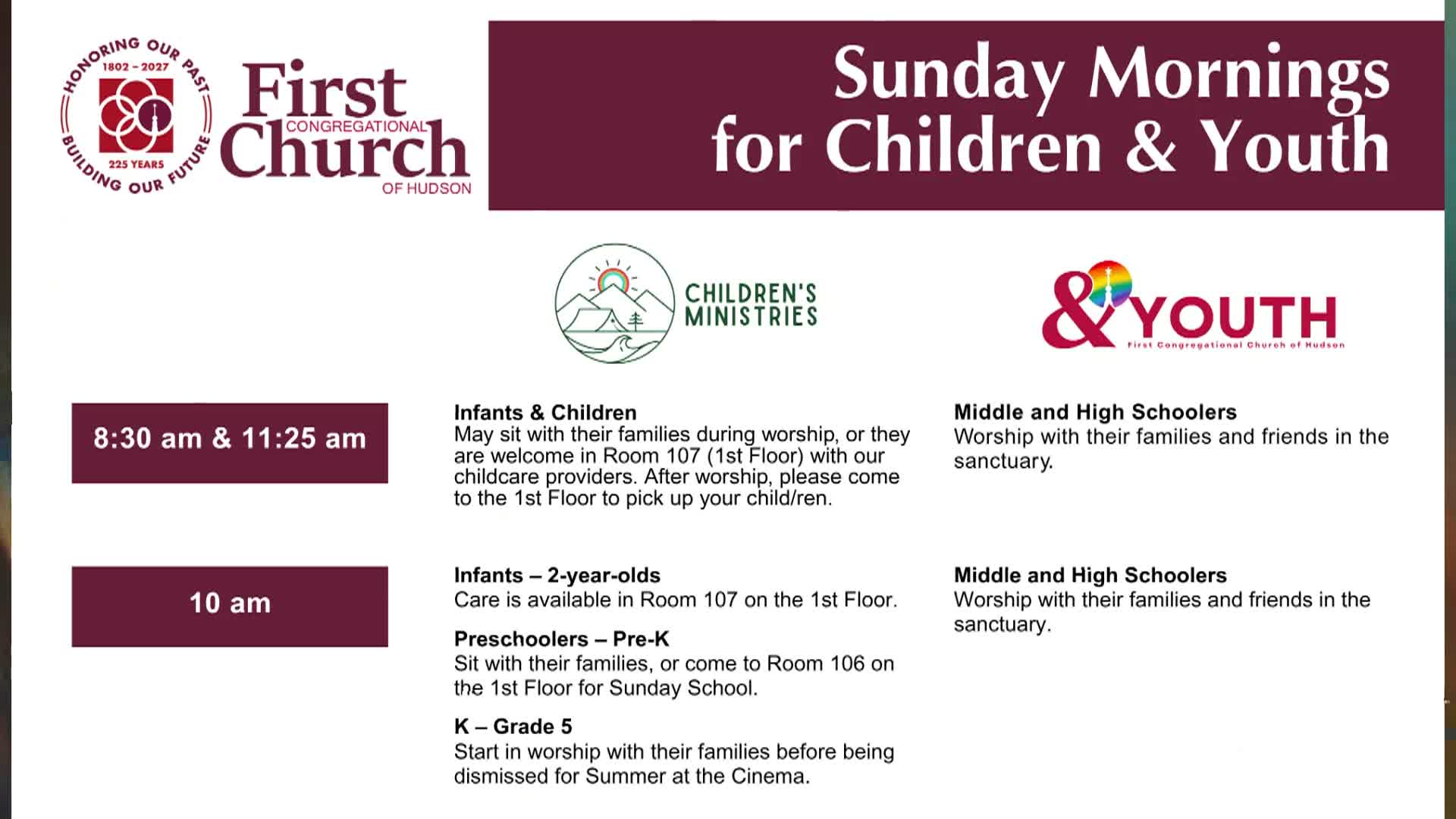 Thumbnail image for First Congregational Church Service 10 AM Replay